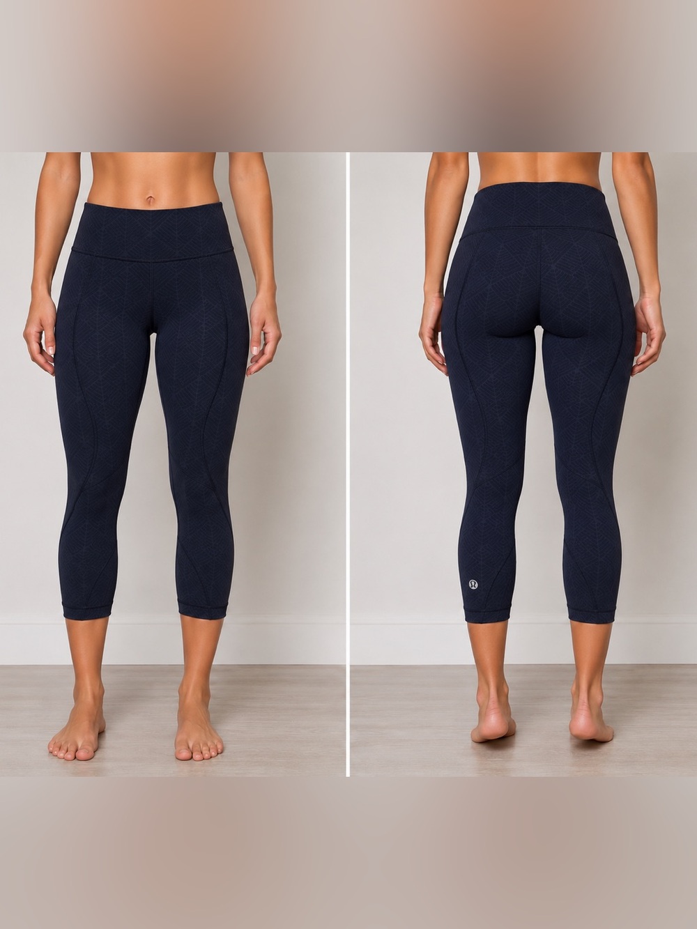 Lululemon athletica Black Textured Capri Leggings size 6